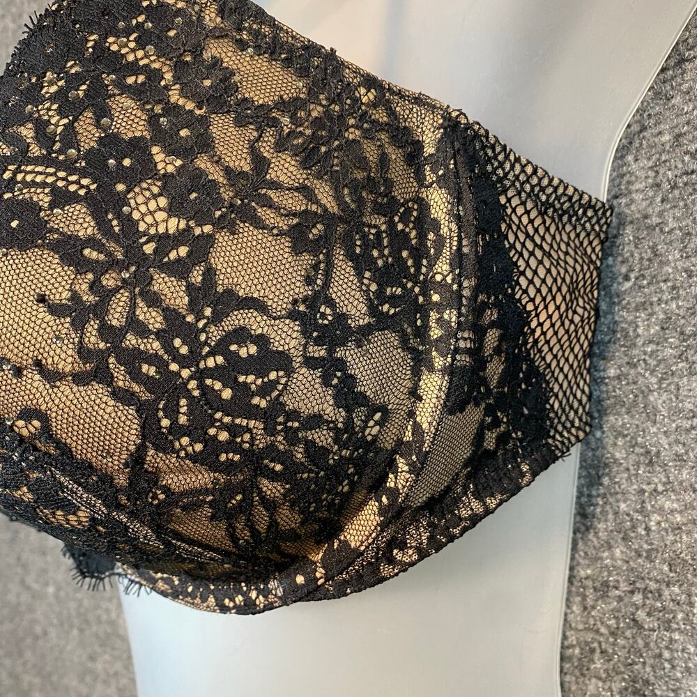 Victoria Secret Womens Size 36DD Black Lace Very Sexy Push Up Bra Underwire - Picture 3 of 7